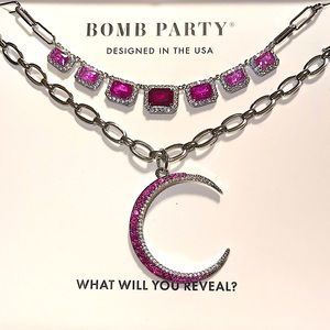 COPY - “Make it happen, Honey” Bomb Party LUXE 2 piece necklace.